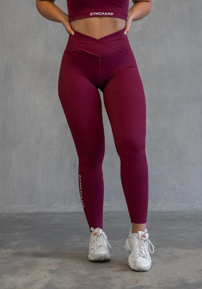 Classic High Waist Legging - Burgundy