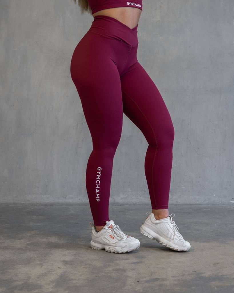 Classic High Waist Legging - Burgundy