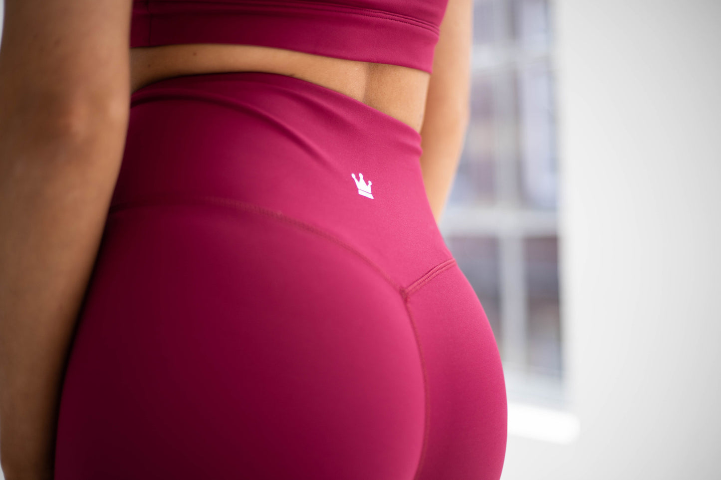 Classic High Waist Legging - Burgundy