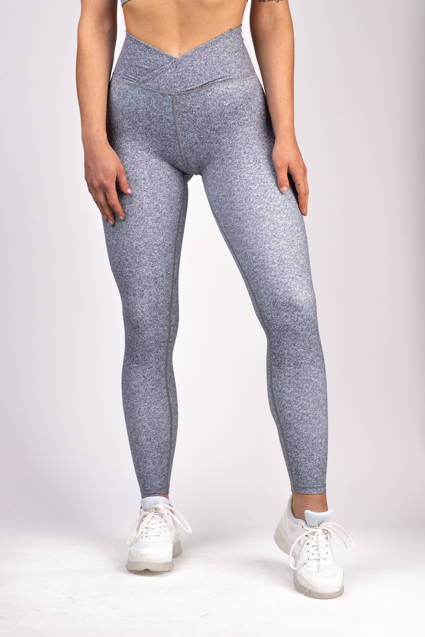 Heather High Waist Legging - Grey