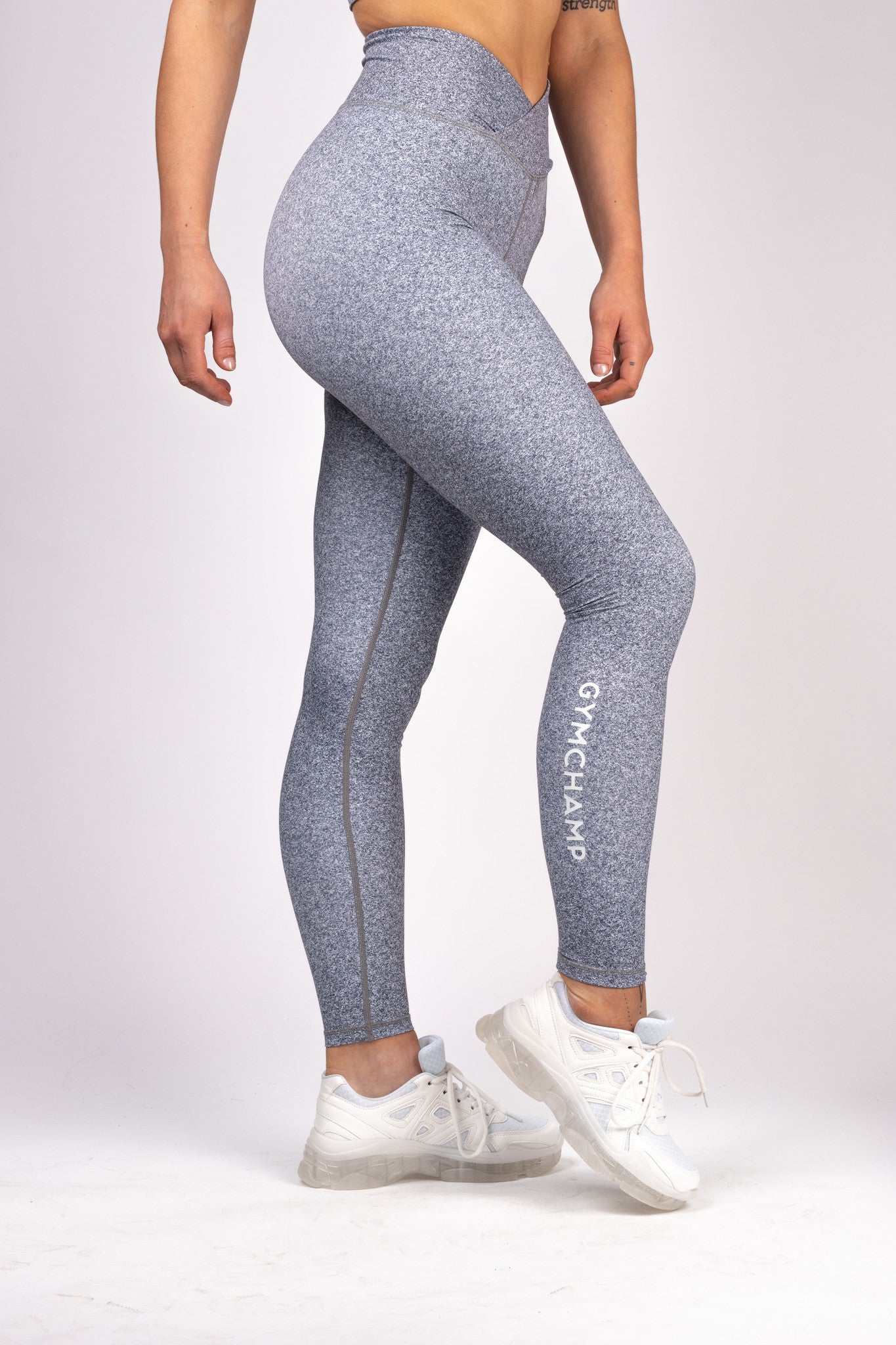 Heather High Waist Legging - Grey