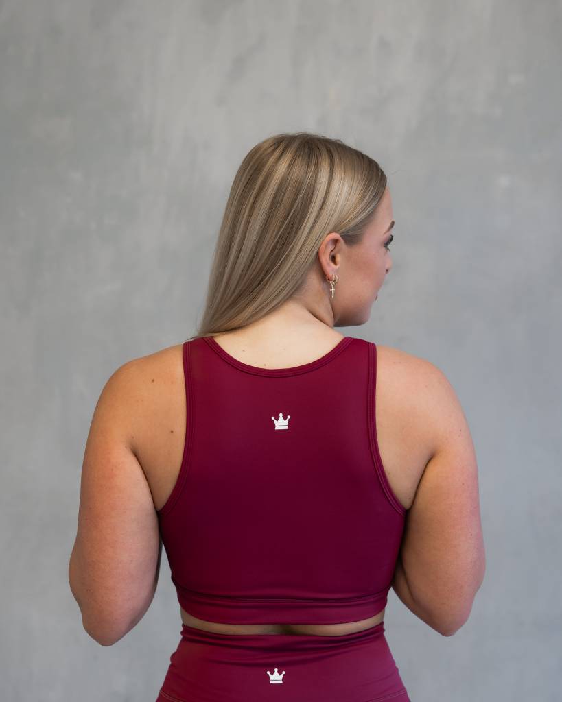 Burgundy cheap sports bra