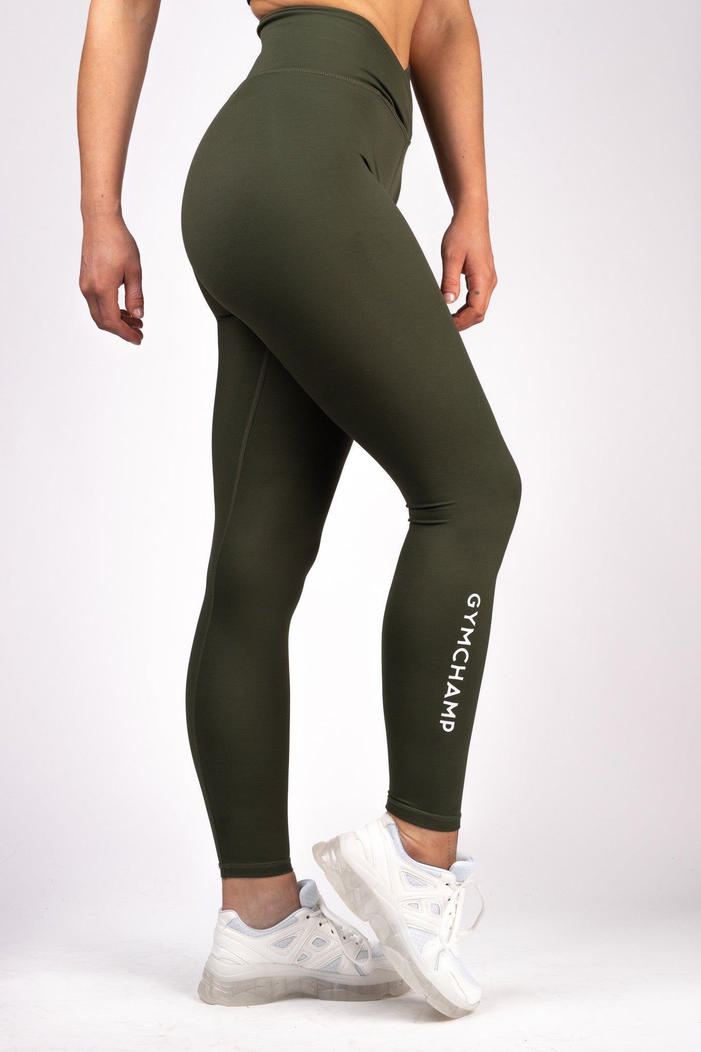 Classic High Waist Legging - Army Green – Gymchampsportswear
